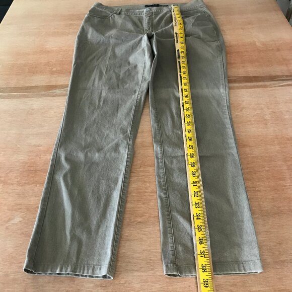 Lafayette 148 New York Straight Leg Pants Women 12 Brown Mid Rise Preppy 16858 - Picture 5 of 12